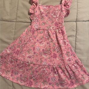 Floral Pink Kids Dress